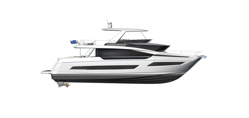 Prestige Yachts X70 NEW motor yacht floorplan layout - Lengers Yachts (1)