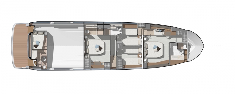 Prestige Yachts X70 NEW motor yacht floorplan layout - Lengers Yachts (4)