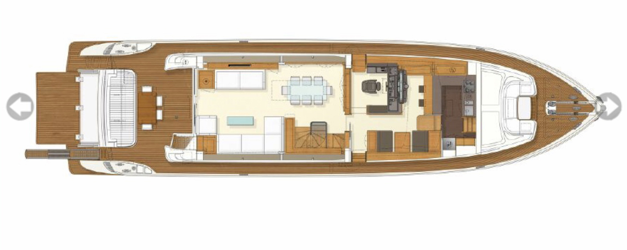 Ferretti 800 motor yacht for sale Lay out top view main deck – Lengers Yachts.jpg